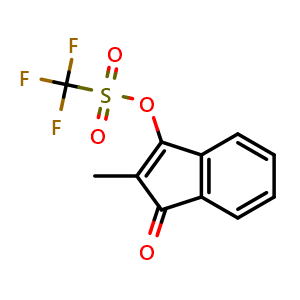Chemical structure of 2-methyl-1-oxo-1H-inden-3-yltrifluoromethanesulfonate , AChemBlock AD271876