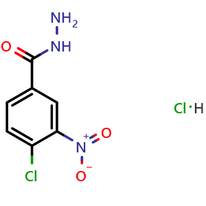 Chemical structure of 4-chloro-3-nitrobenzohydrazide hydrochloride , AChemBlock AD271879