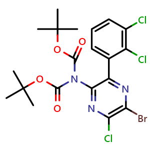 tert-Butyl N-(5-bromo-6-chloro-3-(2,3-dichlorophenyl)pyrazin-2-yl)-N-[(tert-butoxy)carbonyl]carbamate