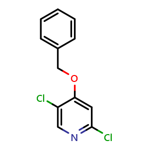 Chemical structure of 4-(benzyloxy)-2,5-dichloropyridine , AChemBlock AD271923