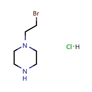 Chemical structure of 1-(2-bromoethyl)piperazine hydrochloride , AChemBlock AD271952