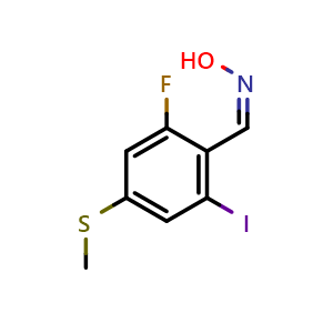 (Z)-2-fluoro-6-iodo-4-(methylthio)benzaldehyde oxime
