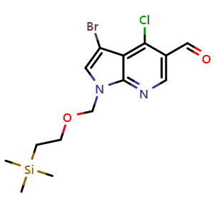 3-bromo-4-chloro-1-((2-(trimethylsilyl)ethoxy)methyl)-1H-pyrrolo[2,3-b]pyridine-5-carbaldehyde