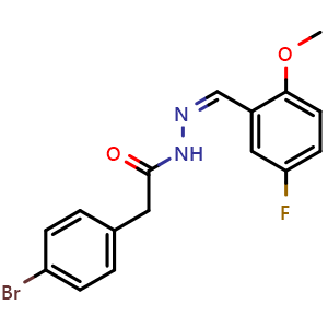 (Z)-2-(4-bromophenyl)-N'-(5-fluoro-2-methoxybenzylidene)acetohydrazide