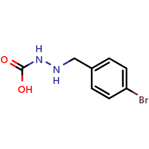 Chemical structure of 2-(4-bromobenzyl)hydrazine-1-carboxylic acid , AChemBlock AD271999