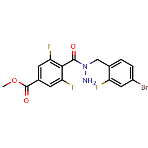 methyl 4-(1-(4-bromo-2-fluorobenzyl)hydrazine-1-carbonyl)-3,5-difluorobenzoate