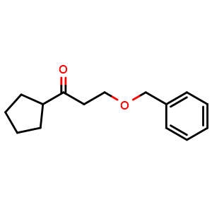 Chemical structure of 3-(benzyloxy)-1-cyclopentylpropan-1-one , AChemBlock AD272022