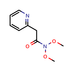Chemical structure of N,N-dimethoxy-2-(pyridin-2-yl)acetamide , AChemBlock AD272070