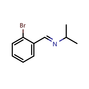 Chemical structure of (E)-[(2-bromophenyl)methylidene](propan-2-yl)amine , AChemBlock AD272075