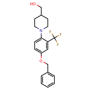 (1-(4-(benzyloxy)-2-(trifluoromethyl)phenyl)piperidin-4-yl)methanol