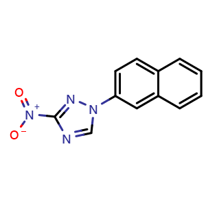 Chemical structure of 1-(naphthalen-2-yl)-3-nitro-1H-1,2,4-triazole , AChemBlock AD272114