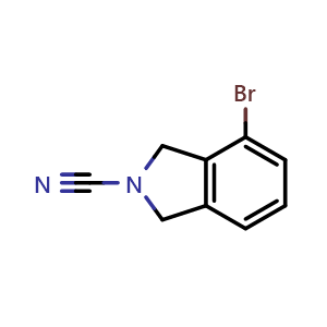 Chemical structure of 4-bromoisoindoline-2-carbonitrile , AChemBlock AD272148