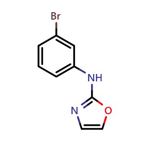 Chemical structure of N-(3-bromophenyl)oxazol-2-amine , AChemBlock AD272153