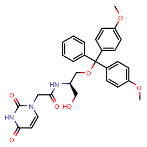 N-[(2R)-1-(bis(4-methoxyphenyl)(phenyl)methoxy)-3-hydroxypropan-2-yl]-2-(2,4-dioxo-1,2,3,4-tetrahydropyrimidin-1-yl)acetamide