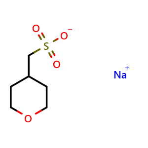 Chemical structure of sodium (tetrahydro-2H-pyran-4-yl)methanesulfonate , AChemBlock AD272184