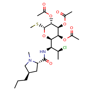 (2R,3S,4S,5R,6R)-2-((1S,2S)-2-chloro-1-((2S,4R)-1-methyl-4-propylpyrrolidine-2-carboxamido)propyl)-6-(methylthio)tetrahydro-2H-pyran-3,4,5-triyl triacetate