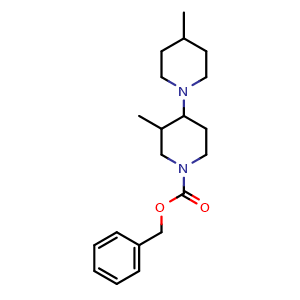 Chemical structure of benzyl 3',4-dimethyl-[1,4'-bipiperidine]-1'-carboxylate , AChemBlock AD272217