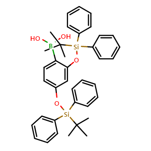 Chemical structure of (2,4-bis((tert-butyldiphenylsilyl)oxy)phenyl)boronic acid , AChemBlock AD272227