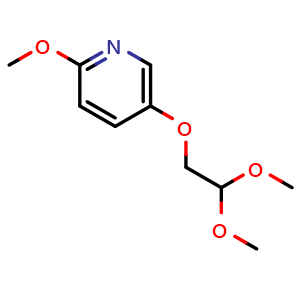 Chemical structure of 5-(2,2-dimethoxyethoxy)-2-methoxypyridine , AChemBlock AD272263