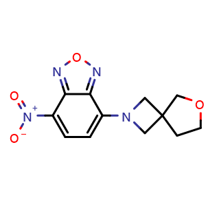 Chemical structure of 4-nitro-7-(6-oxa-2-azaspiro[3.4]octan-2-yl)benzo[c][1,2,5]oxadiazole , AChemBlock AD272286