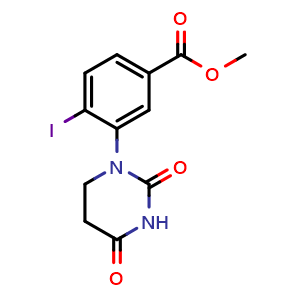 Chemical structure of methyl 3-(2,4-dioxotetrahydropyrimidin-1(2H)-yl)-4-iodobenzoate , AChemBlock AD272312