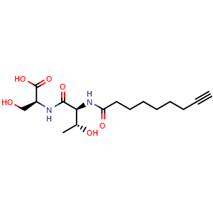 Chemical structure of Non-8-ynoyl-L-threonyl-L-serine , AChemBlock AD272318