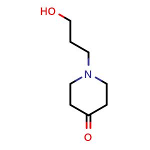 Chemical structure of 1-(3-hydroxypropyl)hexahydropyridin-4-one , CAS 943974-61-6, AChemBlock AD272336