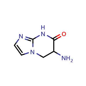 Chemical structure of 6-Amino-5,6-dihydroimidazo[1,2-a]pyrimidin-7(8H)-one , CAS 1219406-60-6, AChemBlock AD272356