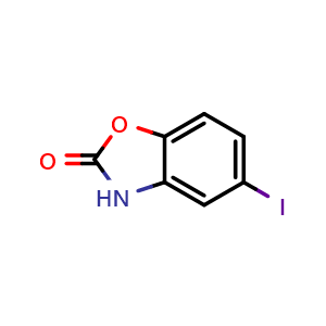 Chemical structure of 5-Iodobenzoxazol-2(3H)-one , CAS 14838-22-3, AChemBlock AD272388