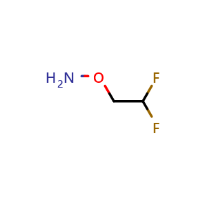 Chemical structure of O-(2,2-Difluoroethyl)hydroxylamine , CAS 153374-43-7, AChemBlock AD272391