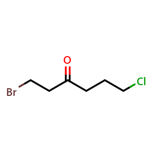 Chemical structure of 1-Bromo-6-chloro-3-hexanone , CAS 174790-33-1, AChemBlock AD272398