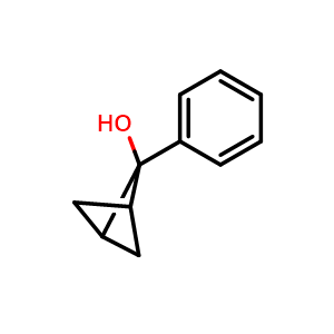 Chemical structure of 2-Phenylbicyclo[1.1.1]pentan-2-ol , CAS 17684-73-0, AChemBlock AD272399