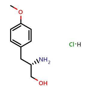 Chemical structure of (S)-2-Amino-3-(4-methoxyphenyl)-1-propanol hydrochloride , CAS 20989-22-4, AChemBlock AD272428