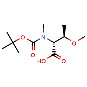 Chemical structure of N-Boc-N,O-dimethyl-D-allothreonine , CAS 2245140-50-3, AChemBlock AD272438