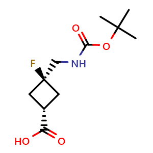 trans-3-[[[(1,1-Dimethylethoxy)carbonyl]amino]methyl]-3-fluorocyclobutanecarboxylic acid