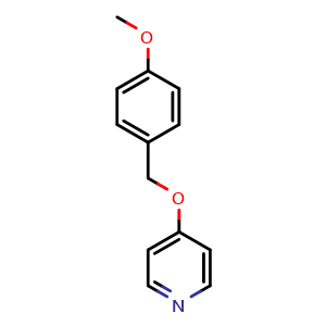 Chemical structure of 4-[(4-Methoxybenzyl)oxy]pyridine , CAS 2305977-59-5, AChemBlock AD272445