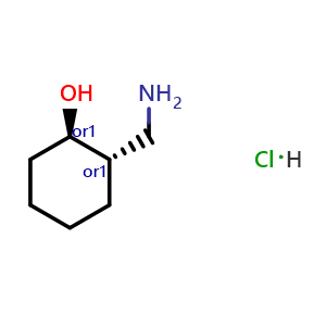 Chemical structure of trans-2-(Aminomethyl)cyclohexanol hydrochloride , CAS 24948-05-8, AChemBlock AD272459