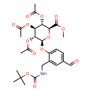 (2S,3R,4S,5S,6S)-2-[2-[(Boc-amino)methyl]-4-formylphenoxy]-6-(methoxycarbonyl)tetrahydro-2H-pyran-3,4,5-triyl Triacetate