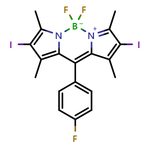 5,5-Difluoro-10-(4-fluorophenyl)-2,8-diiodo-1,3,7,9-tetramethyl-5H-dipyrrolo[1,2-c:2',1'-f][1,3,2]diazaborinin-4-ium-5-uide