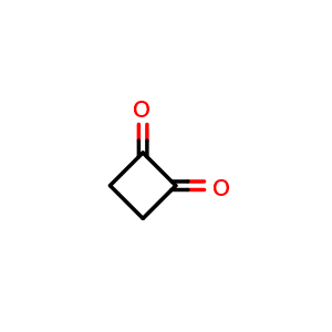 Chemical structure of Cyclobutane-1,2-dione , CAS 33689-28-0, AChemBlock AD272513