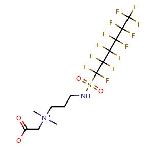 Chemical structure of 2-[Dimethyl[3-(perfluorohexylsulfonamido)propyl]ammonio]acetate , CAS 81190-40-1, AChemBlock AD272535
