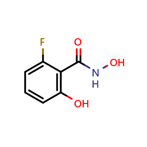 Chemical structure of 2-Fluoro-N,6-dihydroxybenzamide , CAS 855996-64-4, AChemBlock AD272536