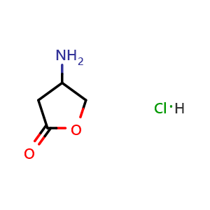 Chemical structure of 4-Amino-2-oxo-tetrahydrofuran hydrochloride , CAS 138846-59-0, AChemBlock AD272559