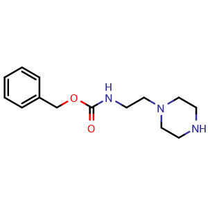 Chemical structure of Benzyl N-[2-(piperazin-1-yl)ethyl]carbamate , CAS 302557-33-1, AChemBlock AD272591