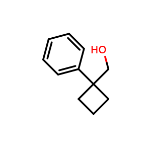 Chemical structure of 1-Phenylcyclobutanemethanol , CAS 70775-57-4, AChemBlock AD272608