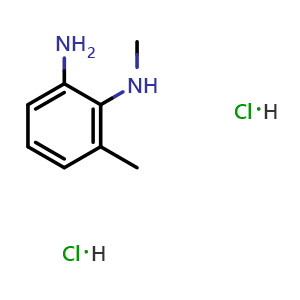 Chemical structure of N2,3-Dimethyl-1,2-benzenediamine dihydrochloride , CAS 73902-65-5, AChemBlock AD272611
