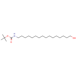 Chemical structure of N-Boc-16-aminohexadecan-1-ol , CAS 959986-96-0, AChemBlock AD272625