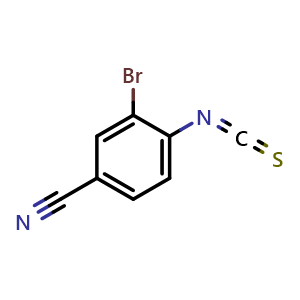 Chemical structure of 3-bromo-4-isothiocyanatobenzonitrile , CAS 1000577-91-2, AChemBlock AD272628