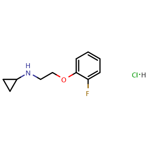 Chemical structure of N-(2-(2-fluorophenoxy)ethyl)cyclopropanamine hydrochloride , CAS 1040020-94-7, AChemBlock AD272633