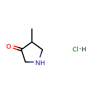 Chemical structure of 4-Methylpyrrolidin-3-one hydrochloride , CAS 1636874-93-5, AChemBlock AD272668